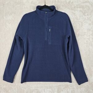 LL Bean Fitness Fleece Mens Small 1/4 Zip Classic Outdoor Layer Minimal Pullover